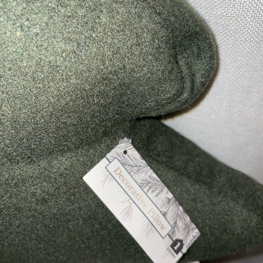 Two green Christmas tree pillows -target bullseye section